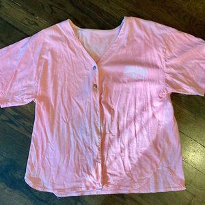 Vintage 1980s Womens Create Havoc Oversize Workout Base Ball Shirt